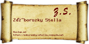 Záborszky Stella névjegykártya